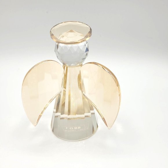 Angel SD Simon Design Champagne Crystal Angle Glass Paperweight Figurine Box - Picture 5 of 7